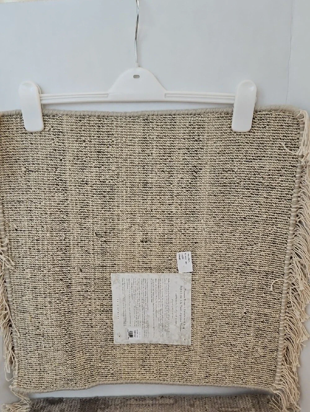 Pottery Barn NWT Wesson Printed Handwoven Geometric Fringe Wool Rug Pair
